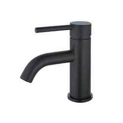 Single Handle Monoblock Bathroom Sink Faucet in Matte Black
