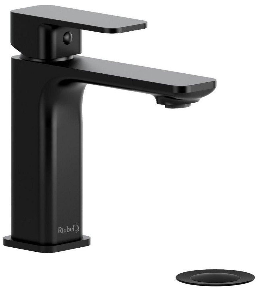 Single Handle Monoblock Bathroom Sink Faucet in Black 