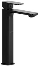 Single Handle Monoblock Bathroom Sink Faucet in Black 