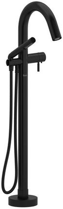 2-way Type T (thermostatic) coaxial floor-mount tub filler with hand shower trim 