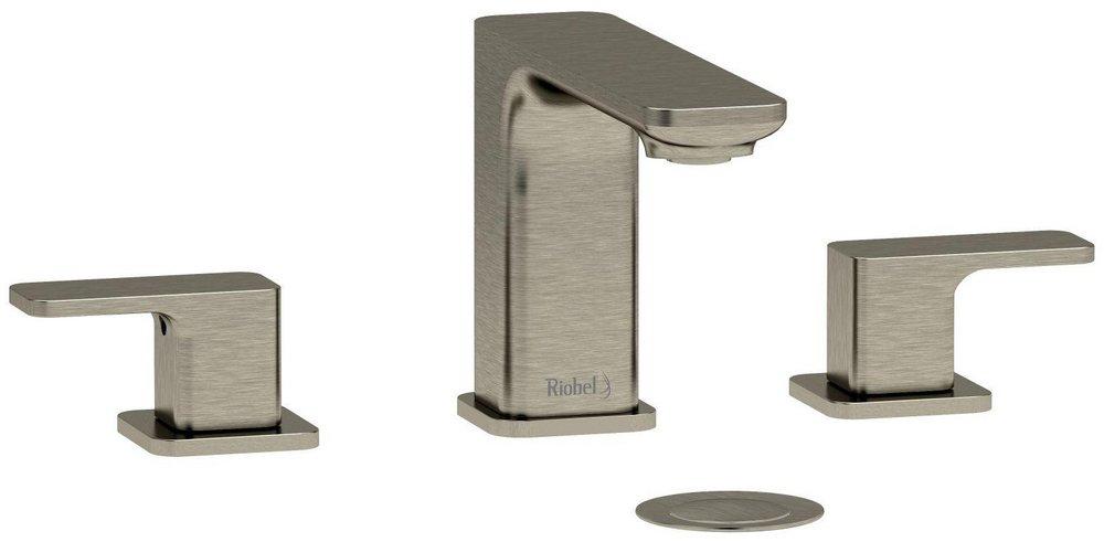 Two Handle Widespread Bathroom Sink Faucet in Brushed Nickel 