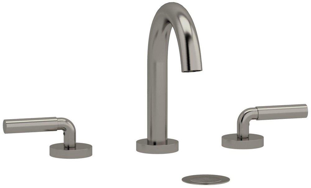 Two Handle Widespread Bathroom Sink Faucet in Brushed Nickel 