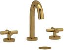 Two Handle Widespread Bathroom Sink Faucet in Brushed Gold 