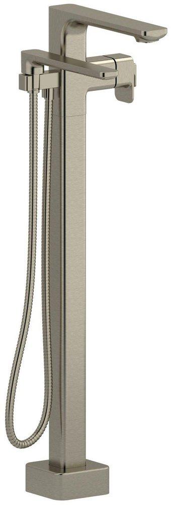 2-way Type T (thermostatic) coaxial floor-mount tub filler with hand shower trim 