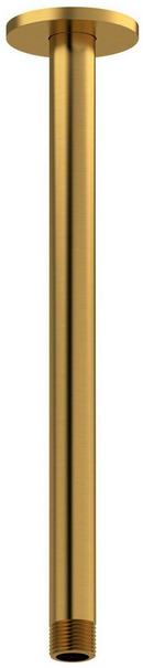 11-5/8 x 2-3/8 x 1/2 in. MNPT x Threaded Brass Shower Arm in Brushed Gold