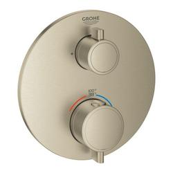 Two Handle Thermostatic Valve Trim in Brushed Nickel