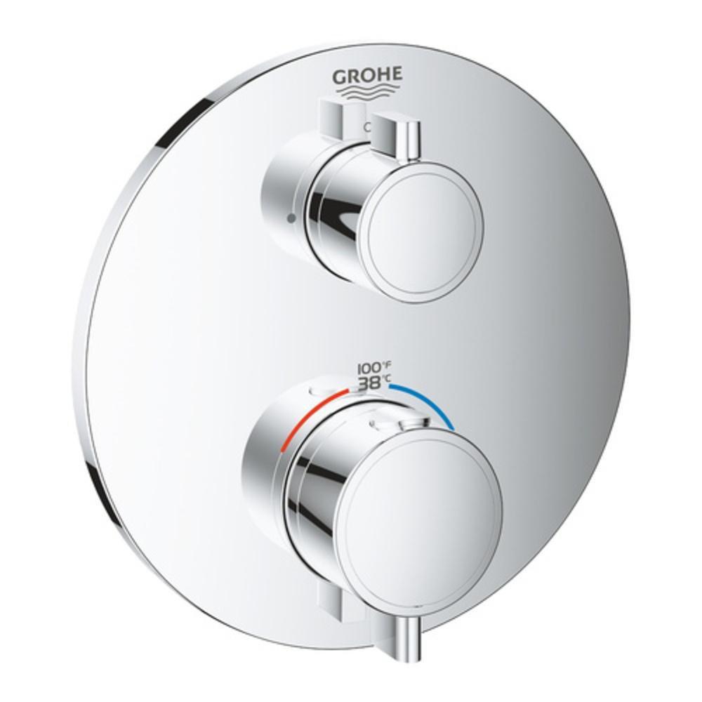 GROHE StarLight&reg; Chrome Two Handle Single Function Bathtub & Shower Faucet (Trim Only) 