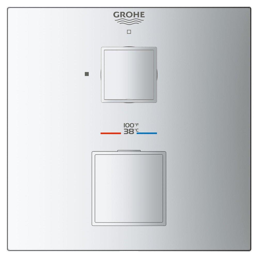GROHE StarLight&reg; Chrome Two Handle Single Function Bathtub & Shower Faucet (Trim Only) 