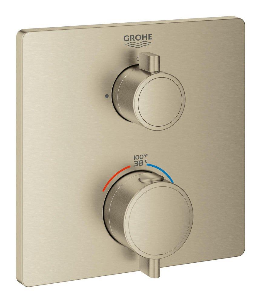 GROHE Brushed Nickel Two Handle Dual Function Bathtub & Shower Faucet (Trim Only) 