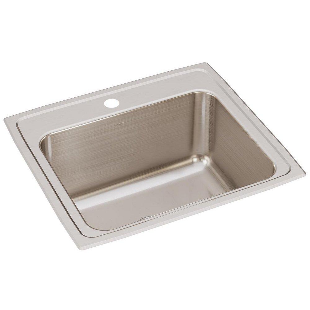 Elkay Lustrous Satin 22 x 19-1/2 in. Stainless Steel Single Bowl Drop-in Kitchen Sink in Lustrous Satin 