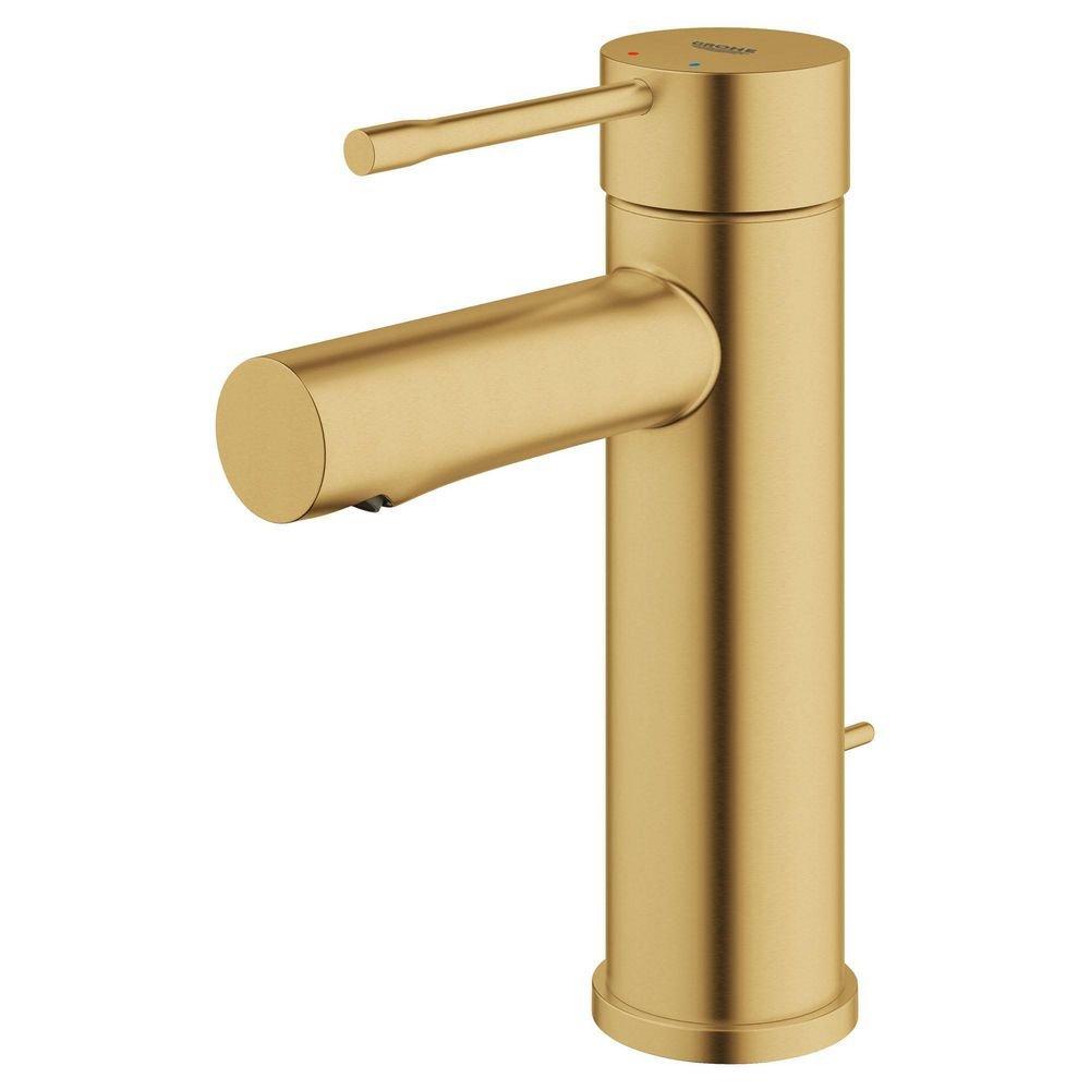 GROHE Brushed Cool Sunrise Single Handle Monoblock Bathroom Sink Faucet 