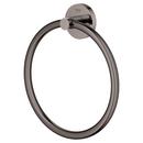Round Closed Towel Ring in Hard Graphite 