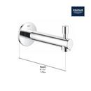 GROHE Brushed Cool Sunrise Metal Tub Spout 