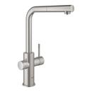 GROHE SuperSteel Infinity&trade; Single Handle Pull Down Kitchen Faucet 
