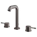 GROHE Hard Graphite Two Handle Widespread Bathroom Sink Faucet 