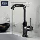 GROHE Brushed Cool Sunrise Single Handle Monoblock Vessel Filler Bathroom Sink Faucet 
