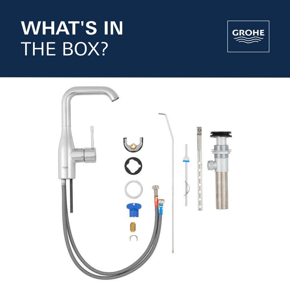 GROHE Brushed Cool Sunrise Single Handle Monoblock Vessel Filler Bathroom Sink Faucet 