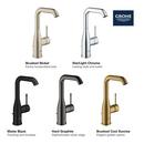 GROHE Brushed Cool Sunrise Single Handle Monoblock Vessel Filler Bathroom Sink Faucet 