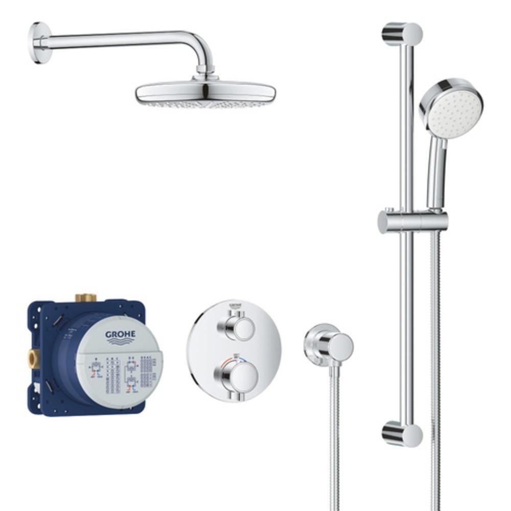 GROHE Chrome Two Handle Single Shower System 