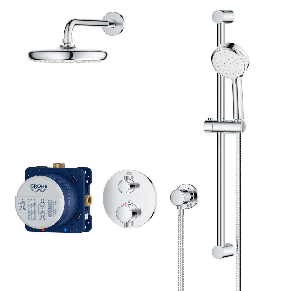 GROHE Chrome Two Handle Single Shower System 