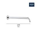 GROHE Hard Graphite Brass Shower Arm 