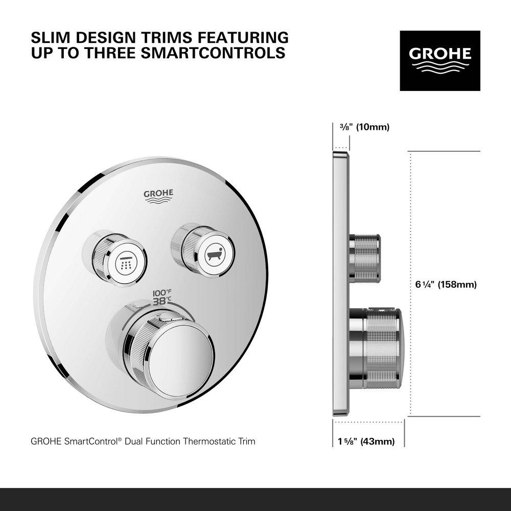 GROHE Hard Graphite Metal Valve Trim 