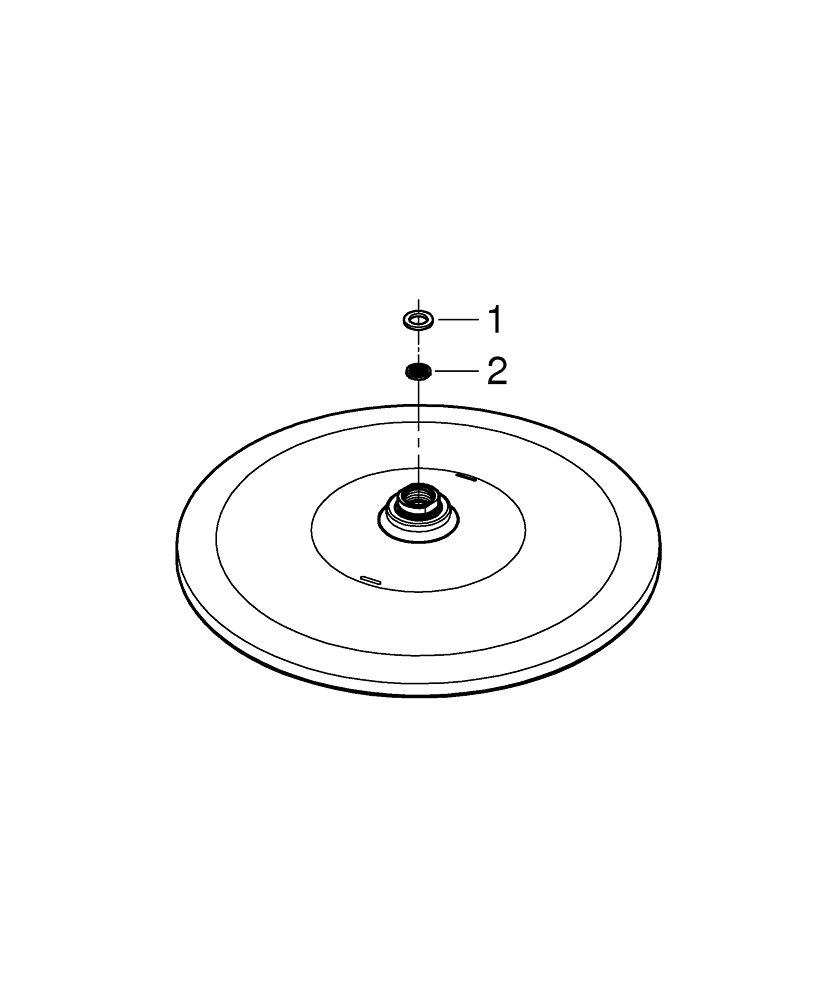 GROHE Brushed Nickel Single PureRain,Full and Rain Showerhead 