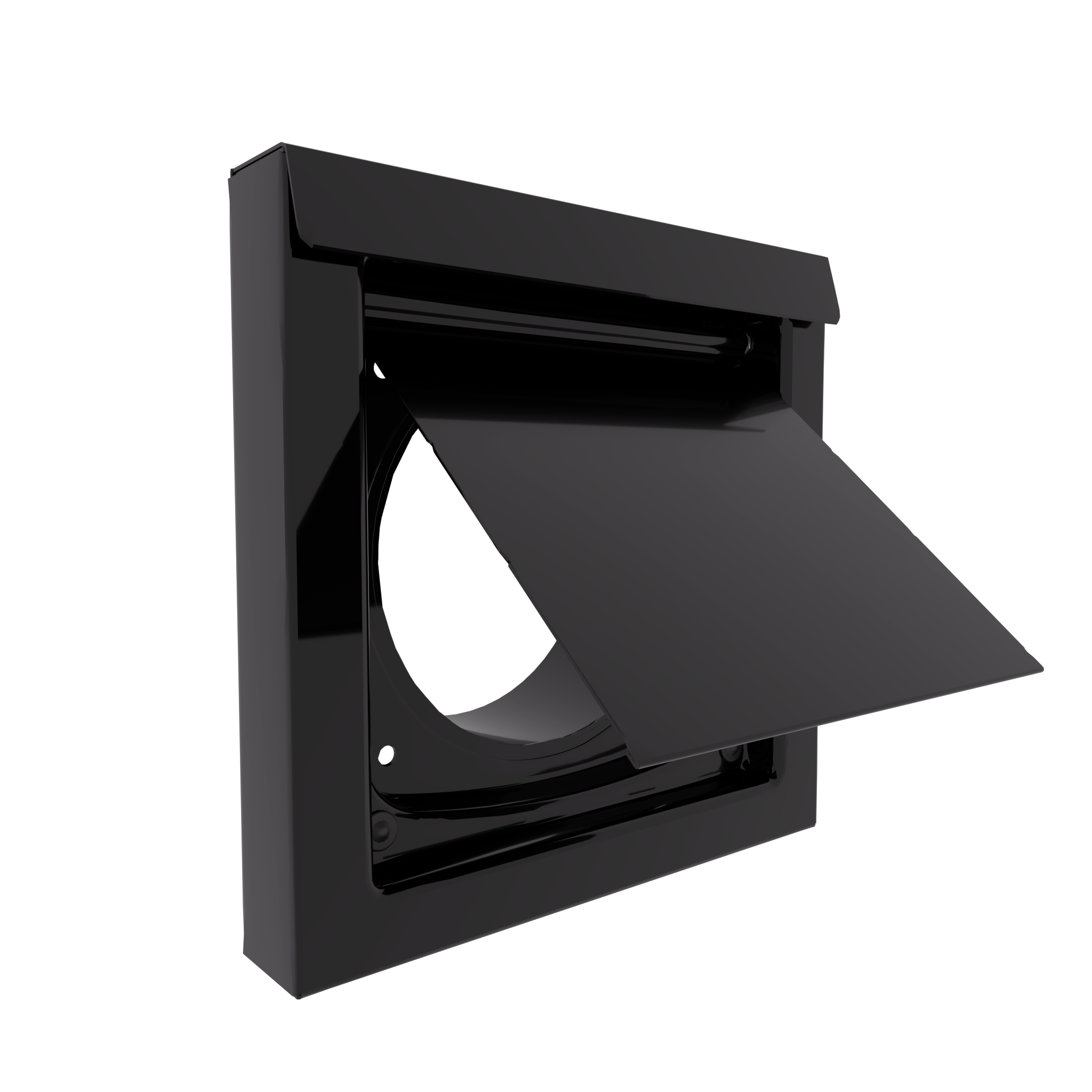 InOvate&reg; Black 6-1/2 in. Flush Mount Galvanized Steel Dryer Vent 