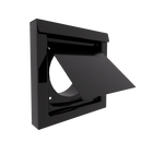 InOvate&reg; Black 6-1/2 in. Flush Mount Galvanized Steel Dryer Vent 