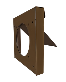 6-1/2 in. Flush Mount Galvalume, Metal and Steel Dryer Vent in Brown