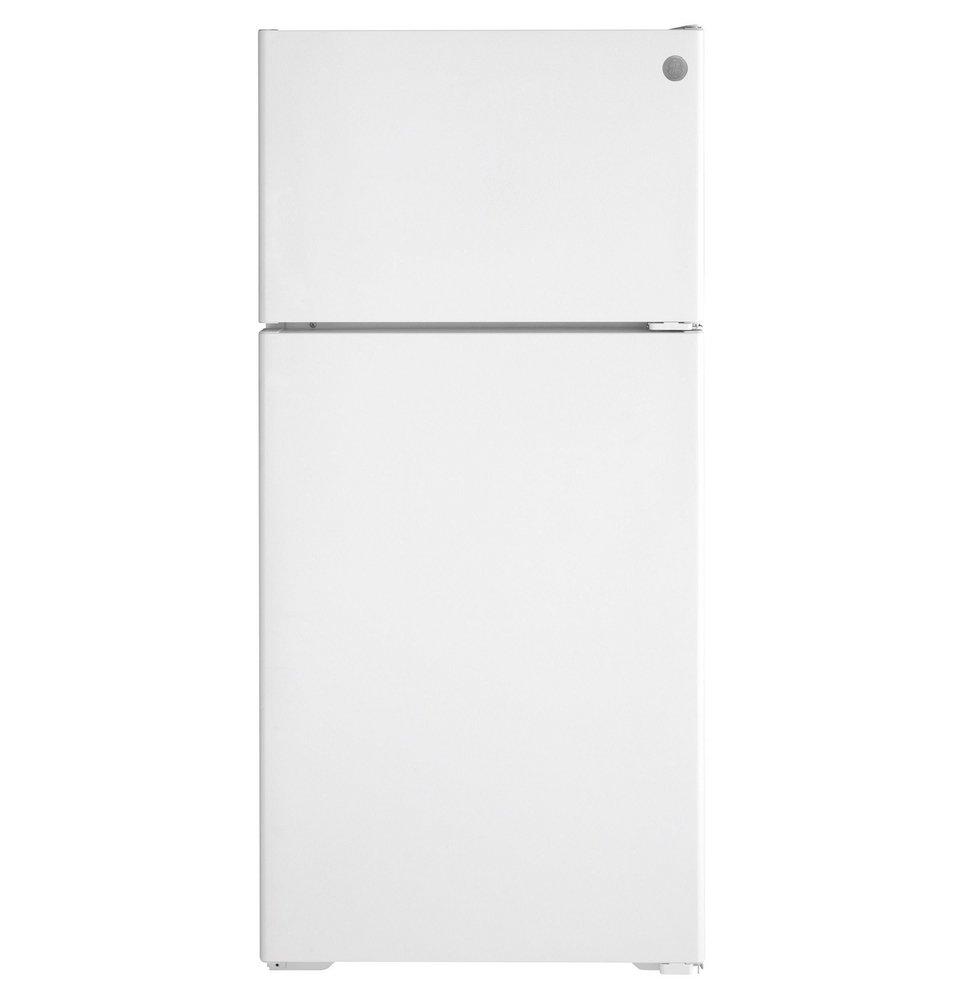 GE&reg; White 28 in. 12.6 cu. ft. Top Mount Freezer Refrigerator 