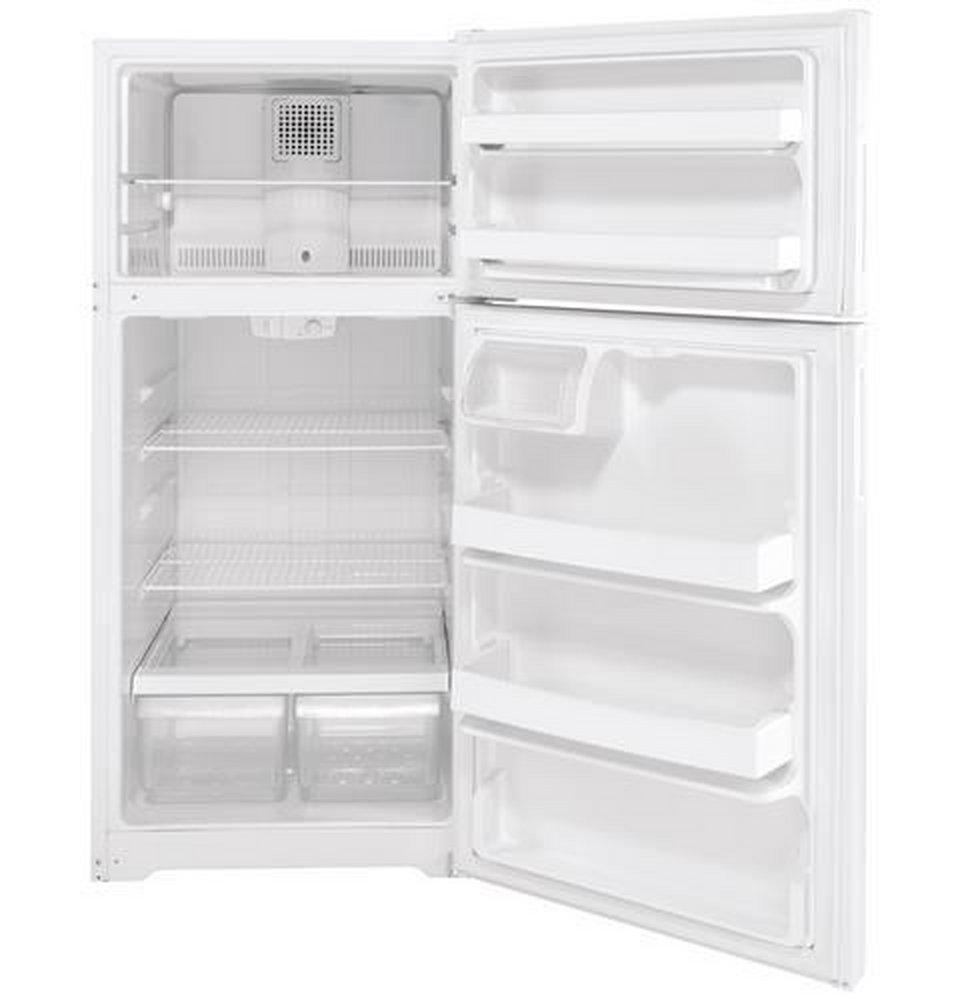 GE&reg; White 28 in. 12.6 cu. ft. Top Mount Freezer Refrigerator 