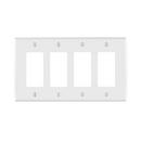 LEVITON White 4-Gang Midway Size Wall Plate 
