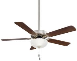 52 in. 5-Blade Indoor Ceiling Fan in Brushed Steel/Dark Walnut