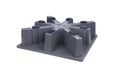 32 in. x 32 in. x 8 in. Plastic Heat Pump Pad - Grey