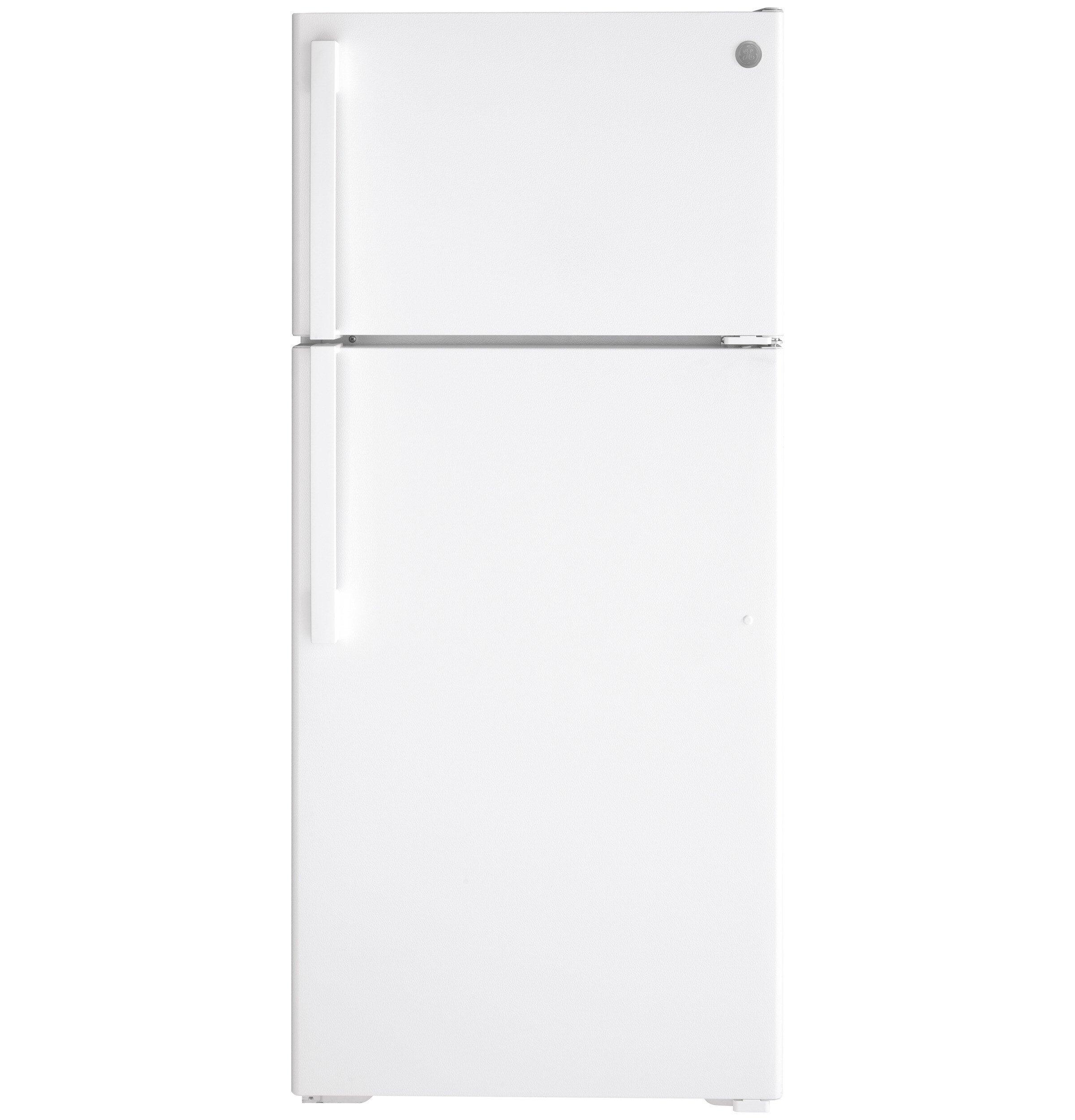 GE&reg; White 28 in. 12.6 cu. ft. Top Mount Freezer Refrigerator 