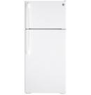 GE® White 28 in. 16.6 cu. ft. Top Mount Freezer Refrigerator 
