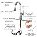 Pfister Spot Defense Stainless Steel Pull Down Single Handle Kitchen Faucet 