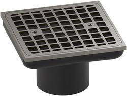 Square Tile-In Shower Drain Trim in Brushed Nickel