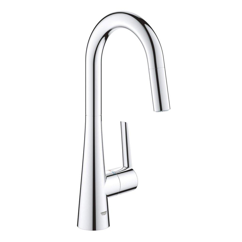 GROHE StarLight&reg; Chrome Single Handle Lever Bar Faucet 