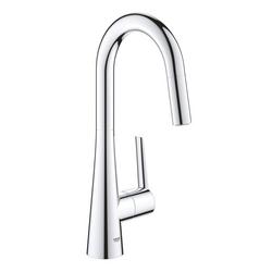 Single Handle Pull Down Bar Faucet in StarLight&reg; Chrome