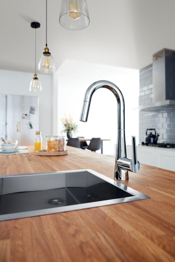 GROHE StarLight Chrome Single Handle Lever Bar Faucet 