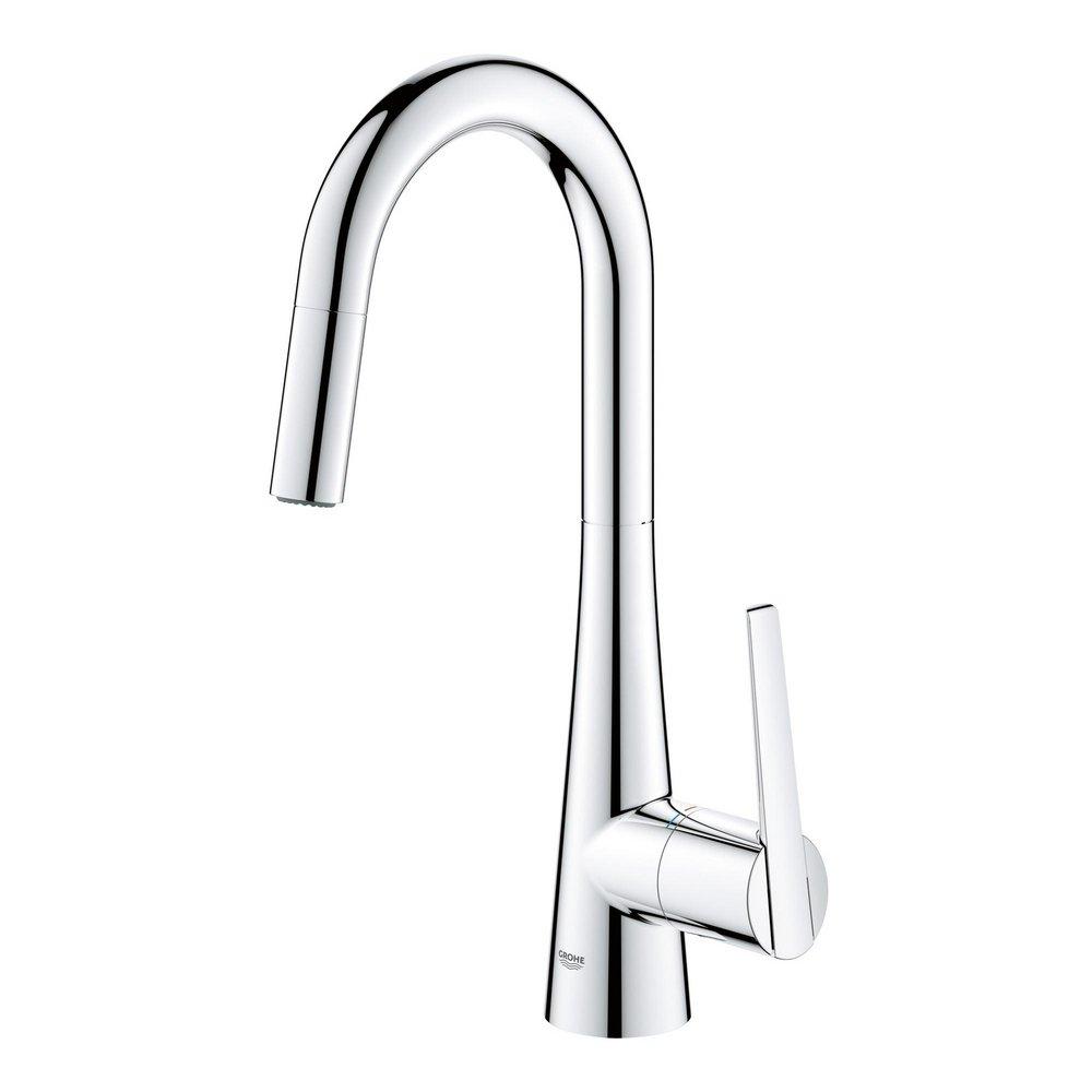 GROHE StarLight&reg; Chrome Single Handle Lever Bar Faucet 