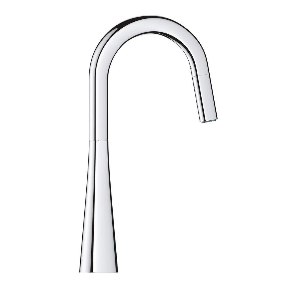 GROHE StarLight&reg; Chrome Single Handle Lever Bar Faucet 