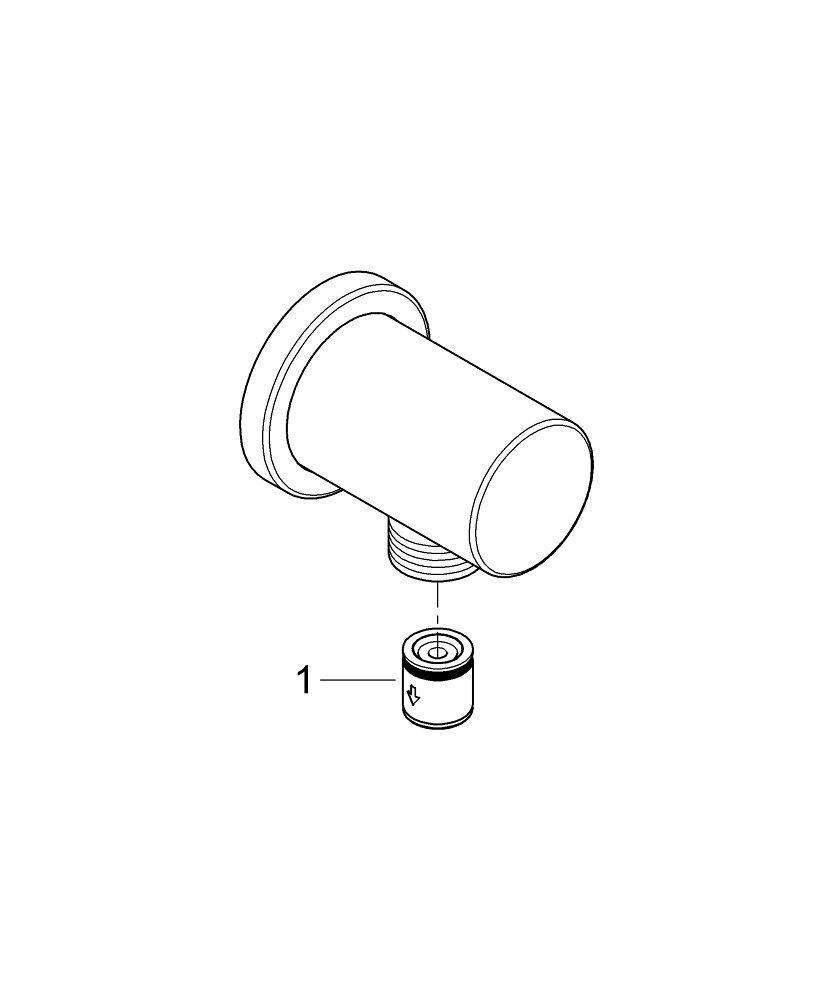 GROHE StarLight&reg; Brushed Nickel 1/2 in. NPT and FIP Metal Union 