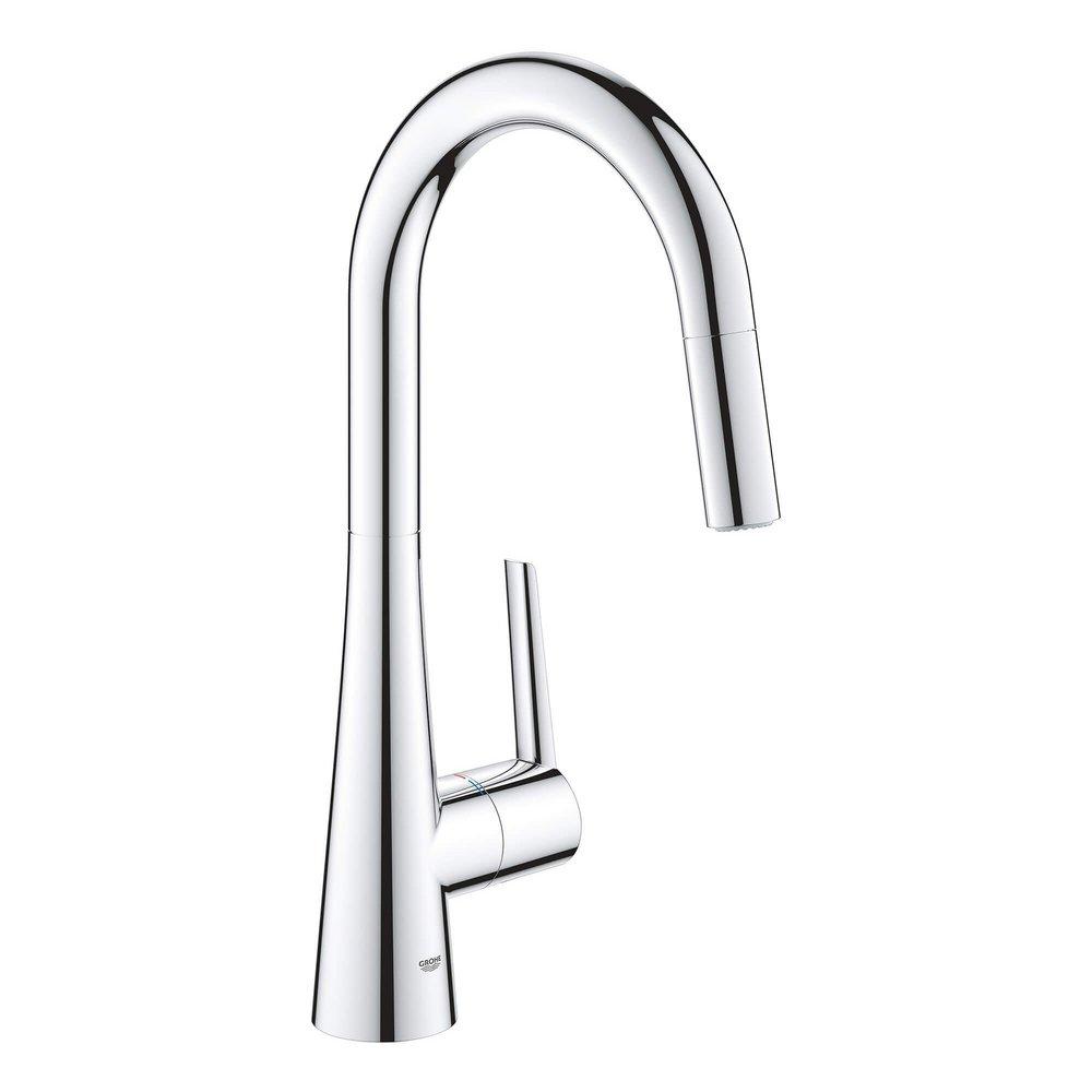 GROHE StarLight Chrome Pull Down Kitchen Faucet 