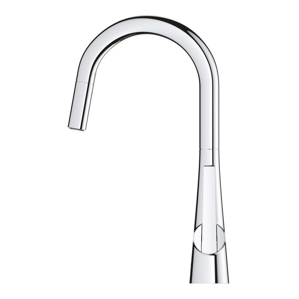 GROHE StarLight Chrome Pull Down Kitchen Faucet 