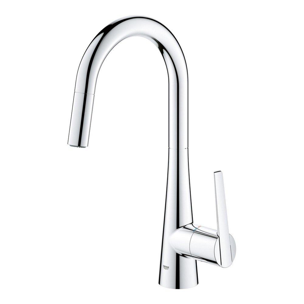 GROHE StarLight Chrome Pull Down Kitchen Faucet 