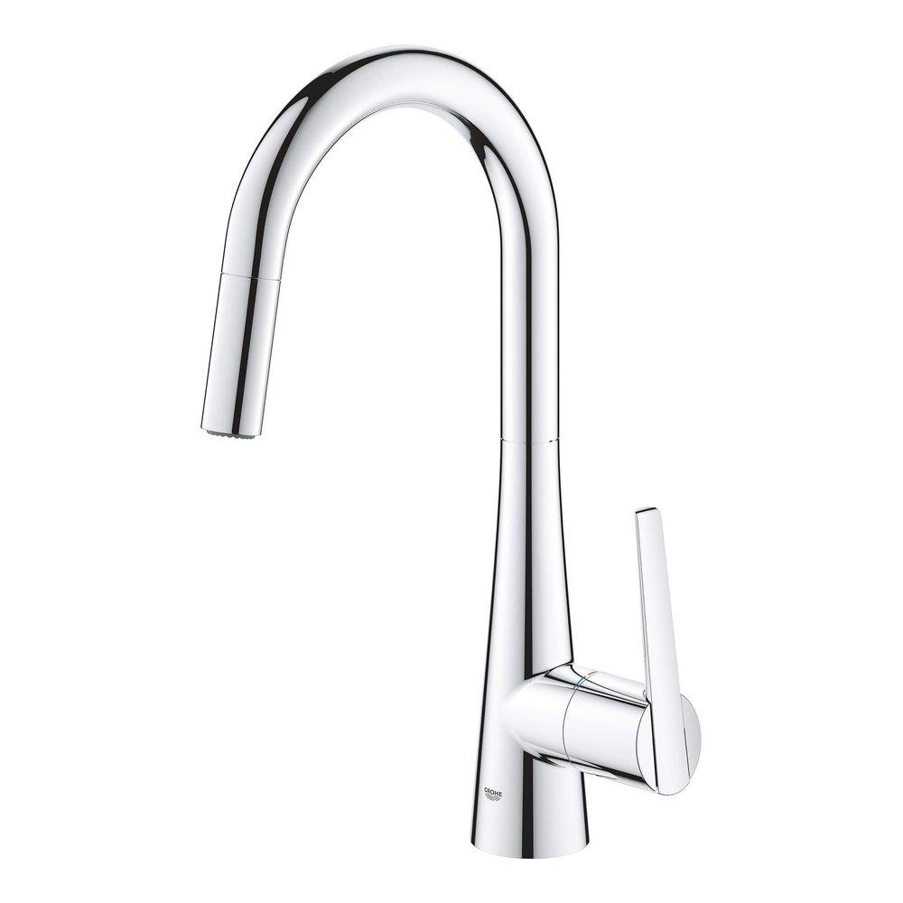 GROHE StarLight Chrome Pull Down Kitchen Faucet 