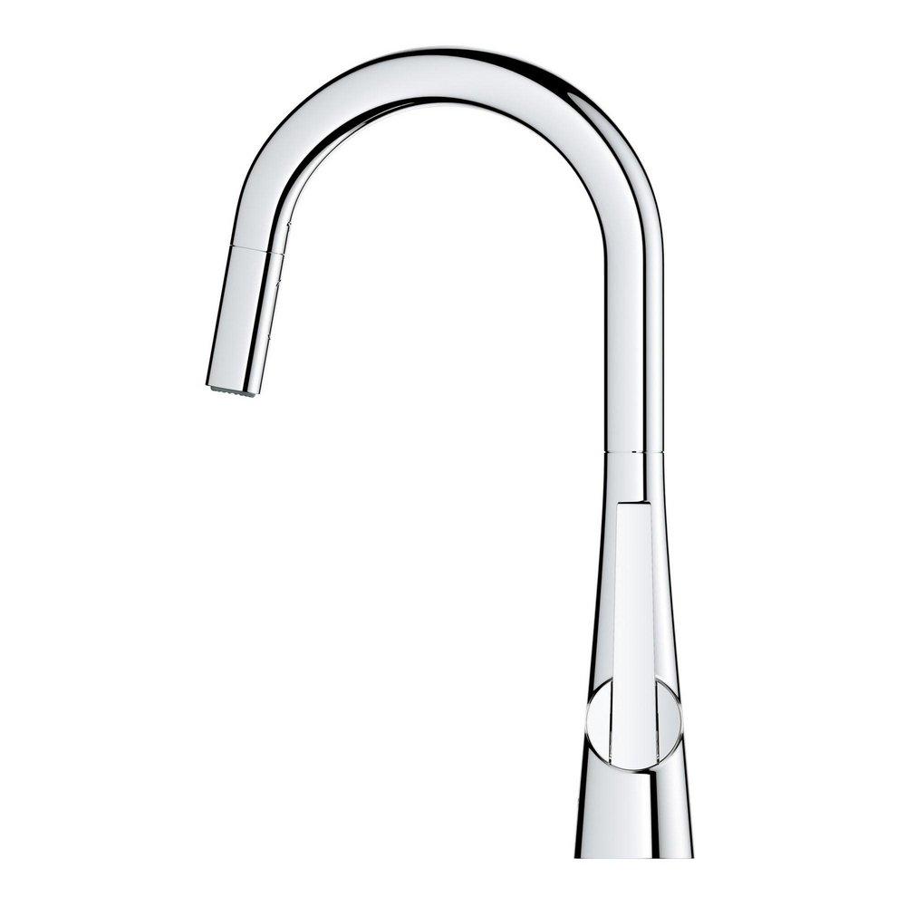 GROHE Starlight Chrome Pull Down Kitchen Faucet 